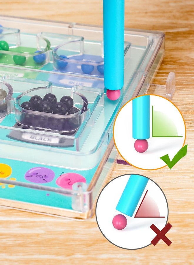 NiToy Mint Green Magnetic Color & Number Maze - Montessori Wooden & ABS Toddler Puzzle Board with Secure Screwed Panel for Safe Play, Fine Motor Skills & Educational Counting Toy for Kids Ages 3+ (Green) - Image 4